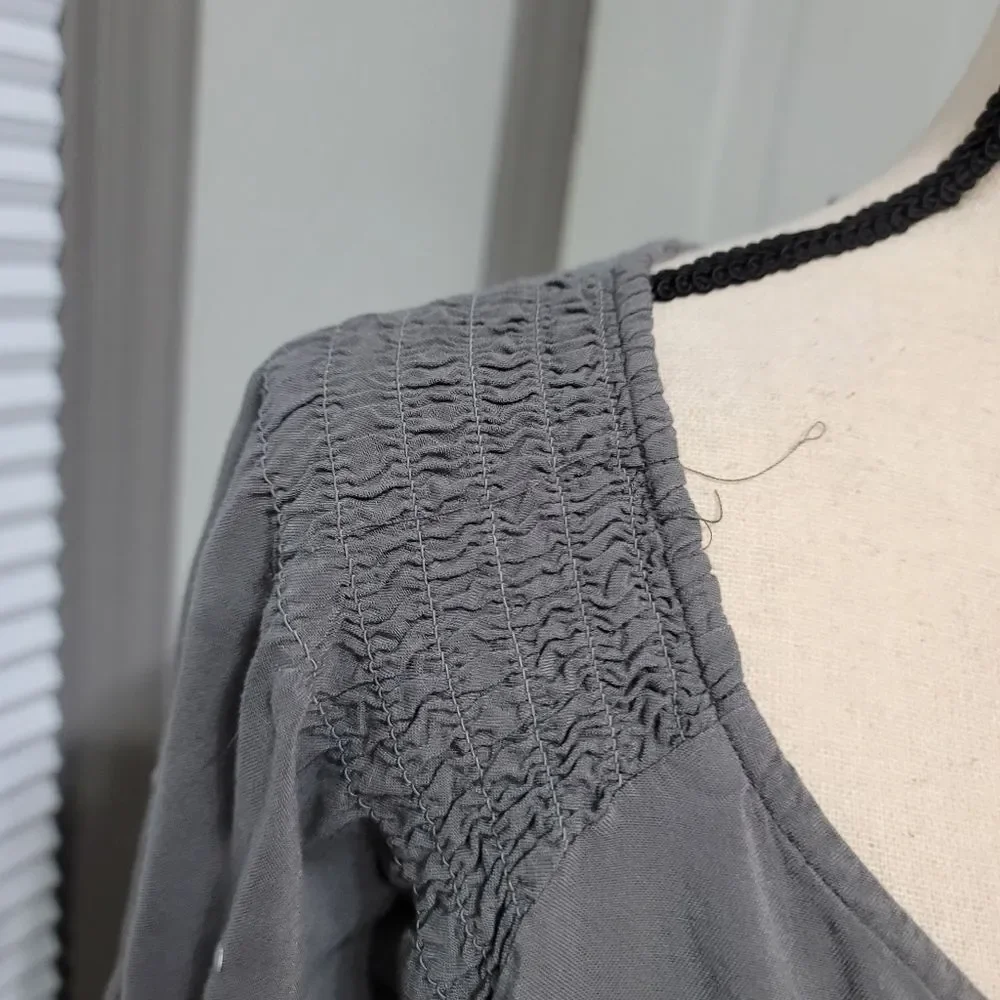 Lane Bryant Studded Henley Top - Picture 2 of 7